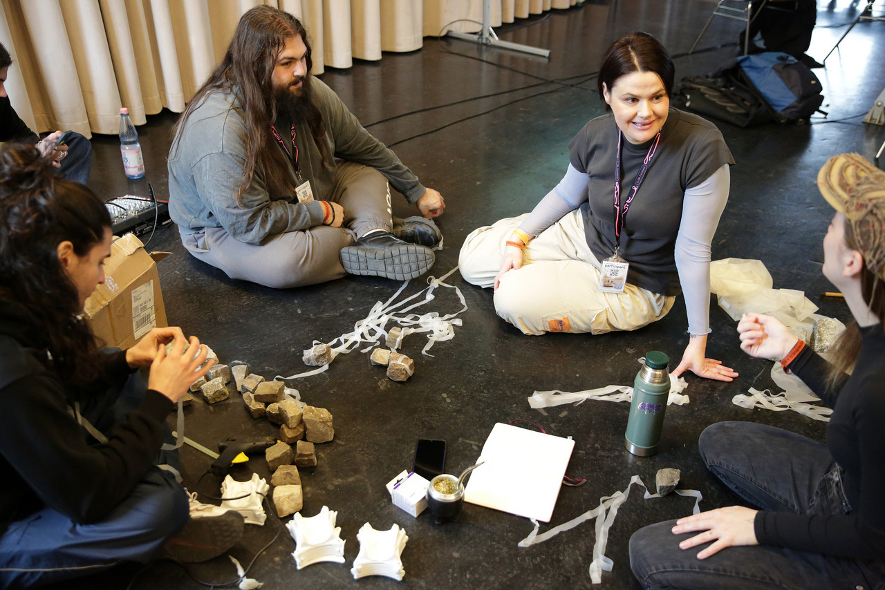 Participants of MusicMakers Hacklab »Sustenance« at work, Radialsystem