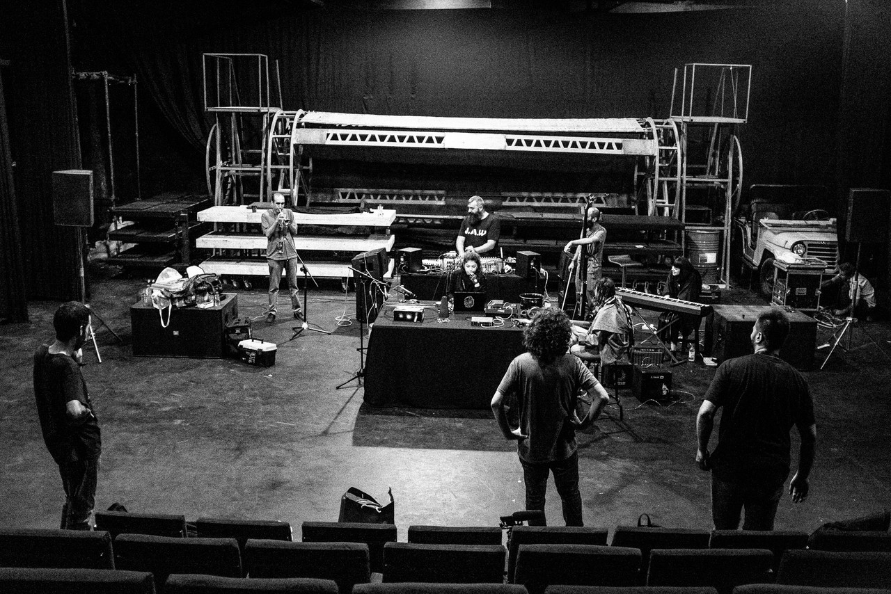 Soundcheck with Pouya Pouramin Ensemble and Rabih Beaini at Theran Independent Theater during SET x CTM.