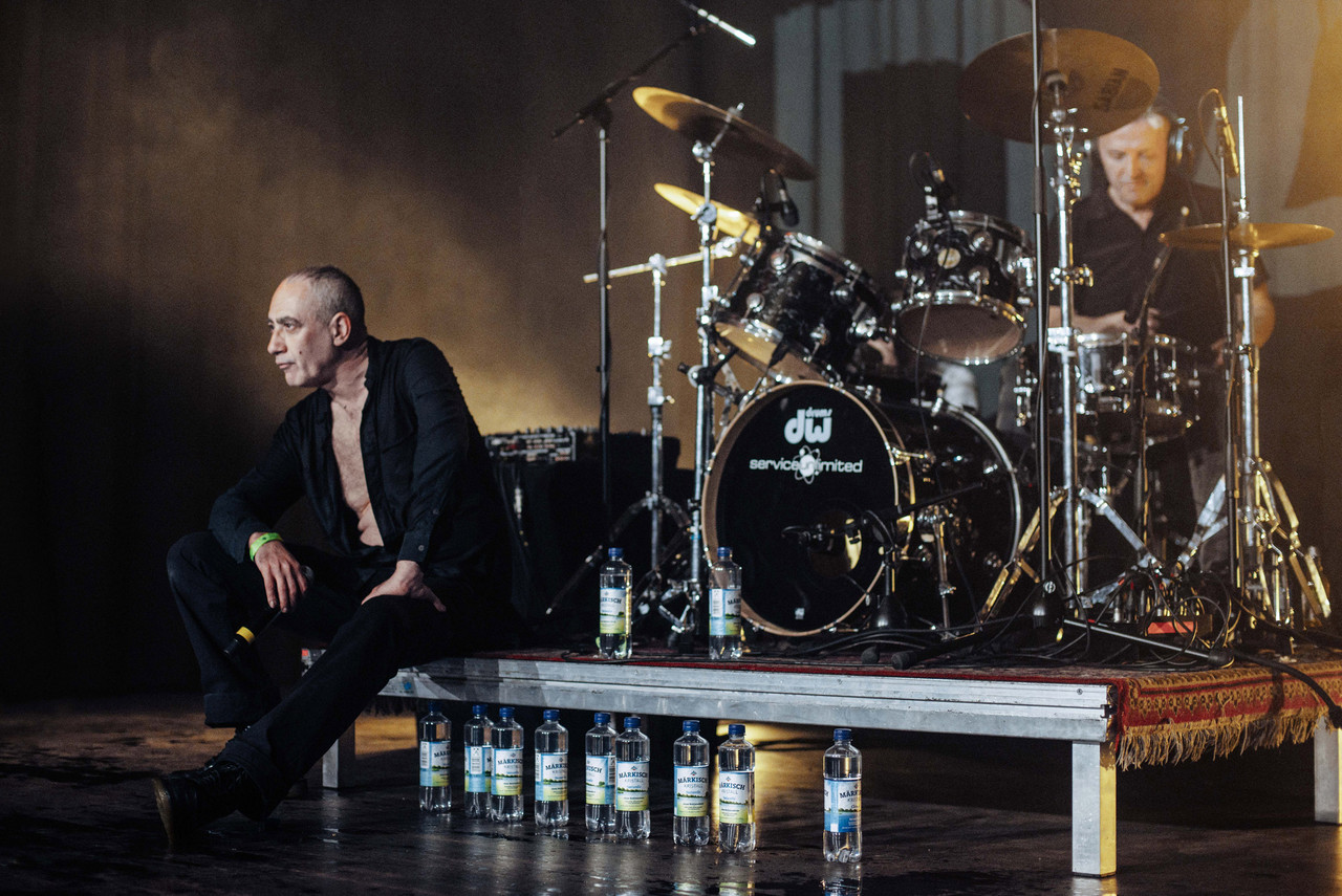 DAF's Gabi Delgado and Robert Görl at one of their last concerts, Festsaal Kreuzberg, CTM 2018.