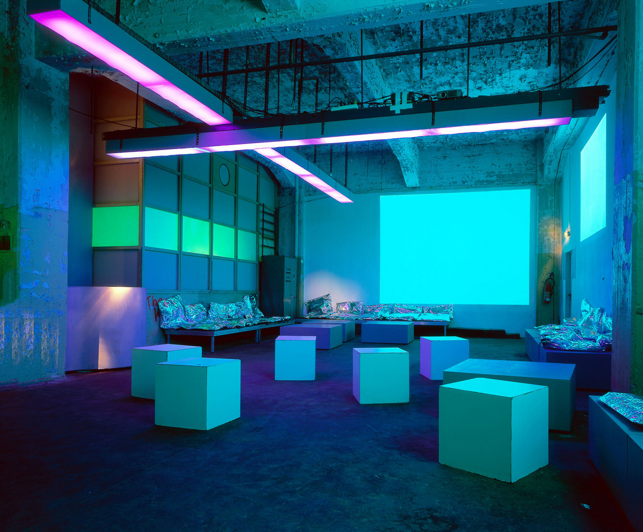 CTM lounge floor designed by Jan Rohlf at Maria am Ostbahnhof.