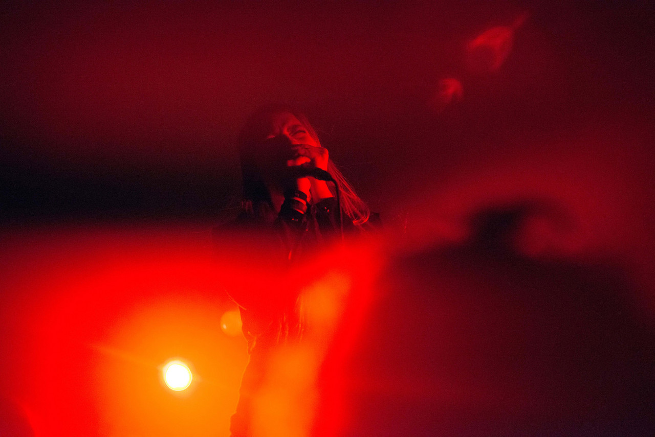 Pharmakon, intense as ever, during CTM 2017.