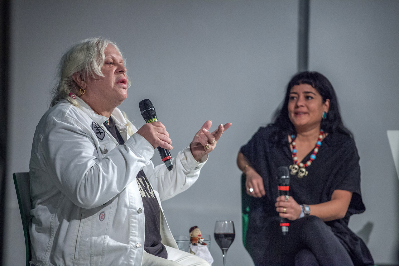 Genesis Breyer P-Orridge and Hazel Hill McCarthy in conversation about their film »Bight of the Twin«, Kunstquartier Bethanien.