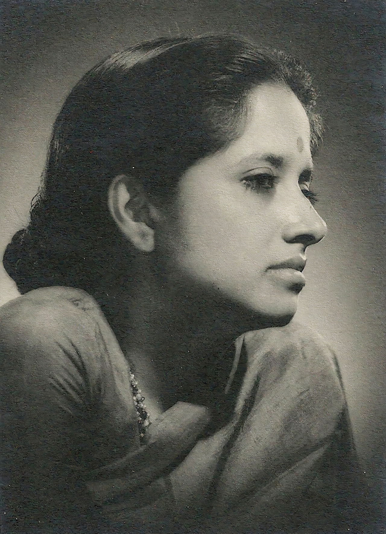 A portrait of Gita Sarabhai taken in 1951 in Vadodara.