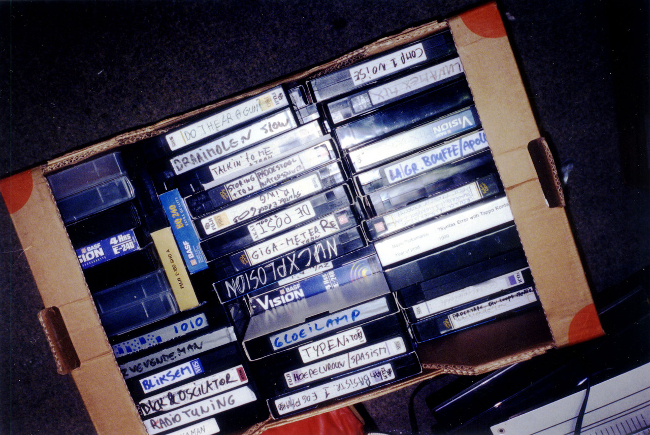 VJ Tappo Kontakt's VHS tapes.