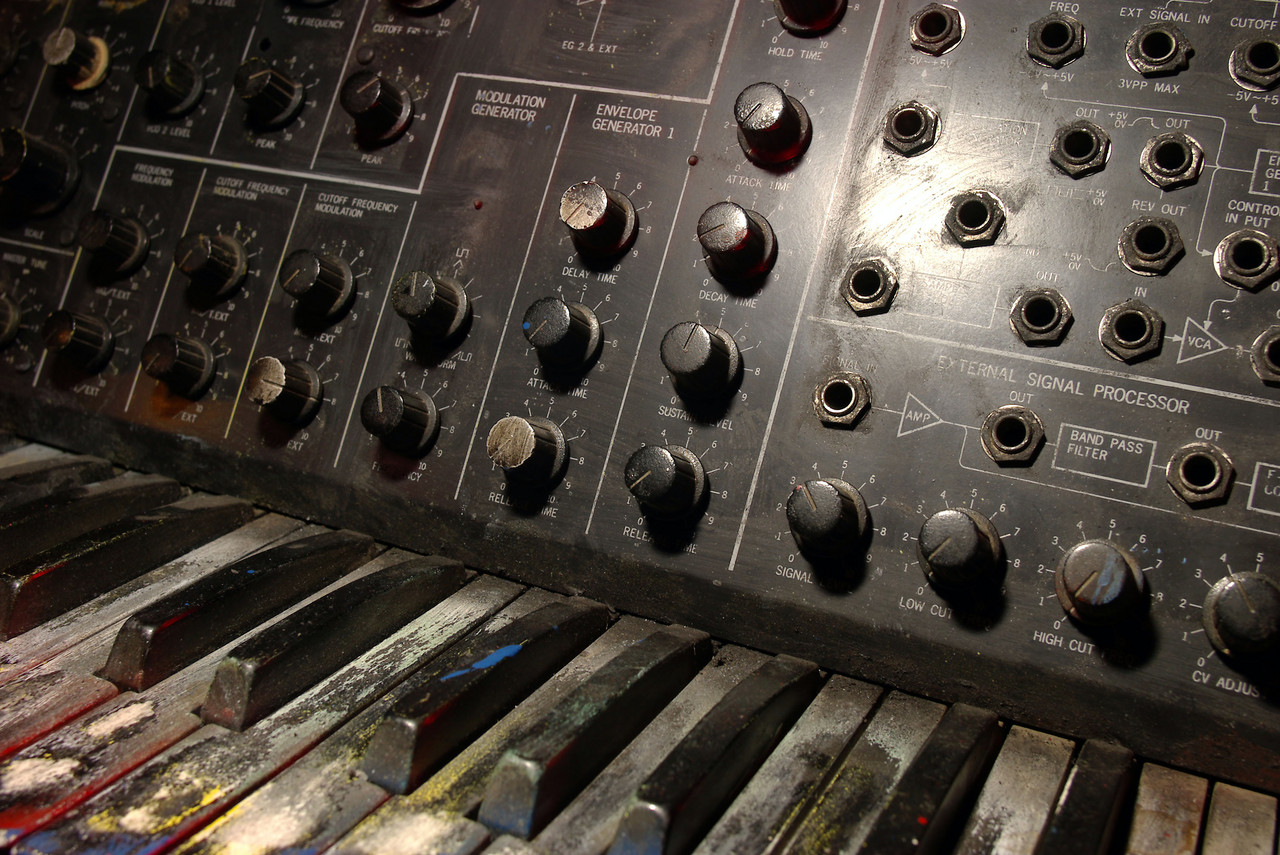 Burnt Friedmann's Korg synth at CTM.